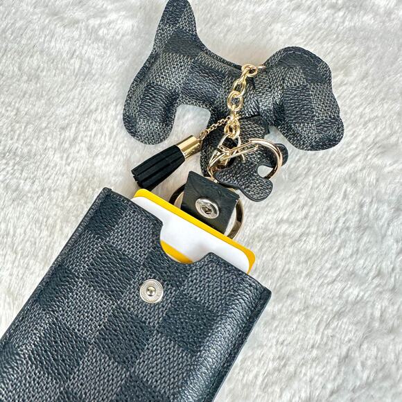 Louis Vuitton Damier Graphite black Card case keychain converted CUSTOM - Picture 16 of 16